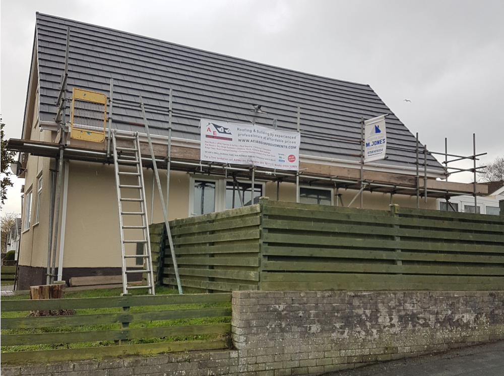 New roof on a house in Colwyn Bay.